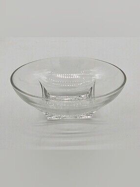 Vntge Hazel Atlas Glass Srvng Bowl Colony Clear 1960 Round Square Bottom 11” 3lb